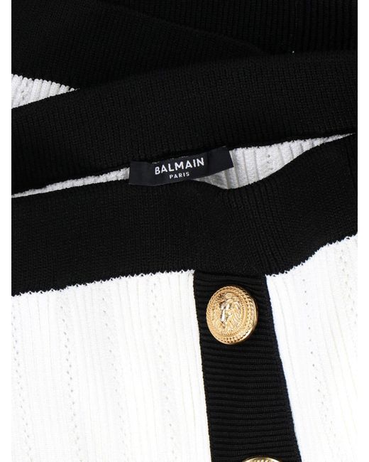 Gonna Mini In Misto Viscosa di Balmain in Black