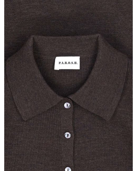 P.A.R.O.S.H. Black 100% Wool Sweater