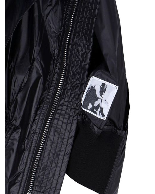 Rick Owens Black Bomber Jacket "Babel Tatlin"
