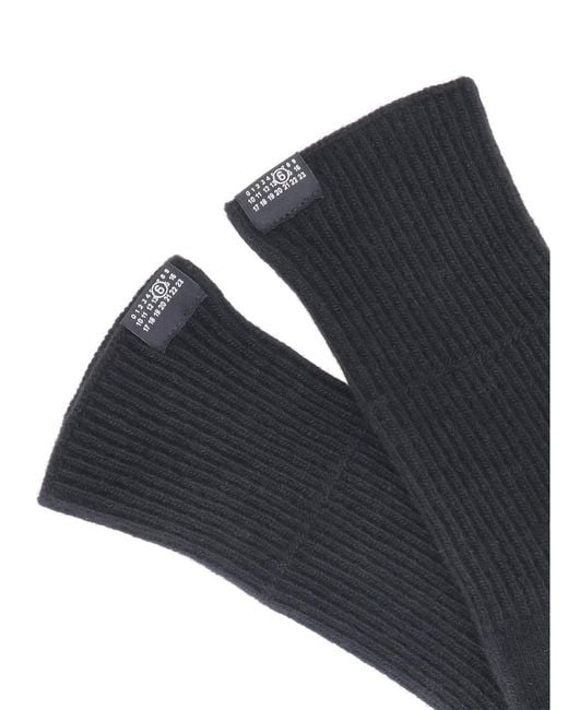 MM6 by Maison Margiela Black Wool Gloves