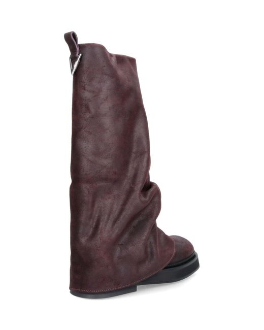 The Attico Purple Boots "Robin"