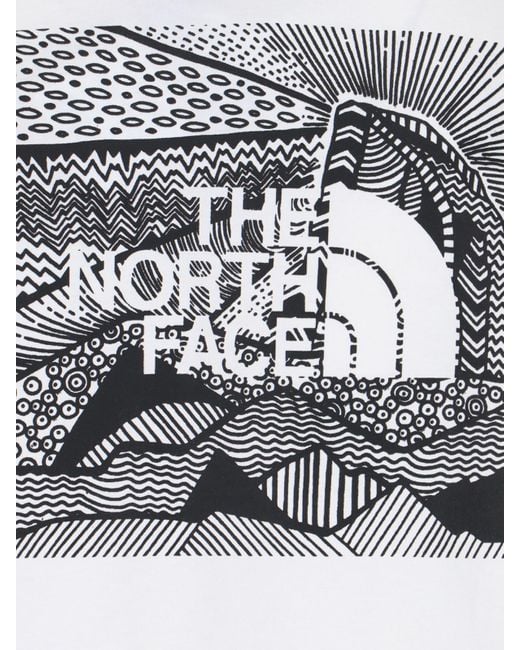 T-Shirt Stampa Retro di The North Face in White da Uomo