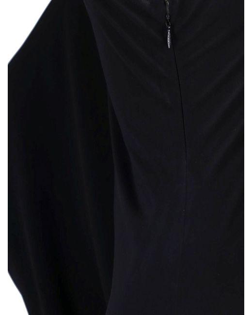 Gucci Black Asymmetrical Maxi Dress