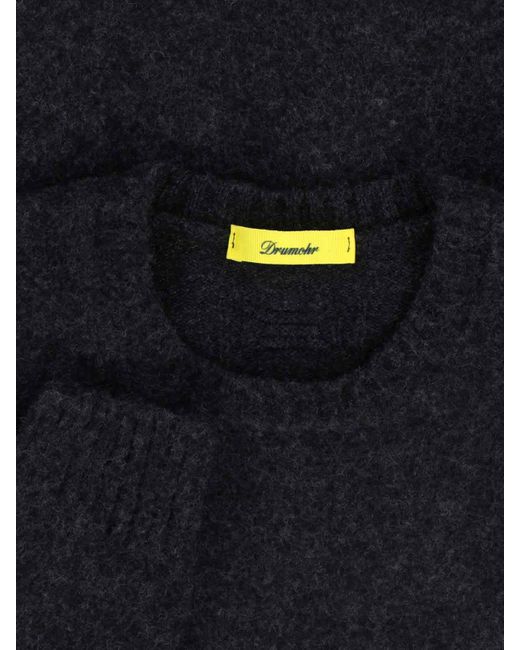 Drumohr Blue Wool Sweater for men