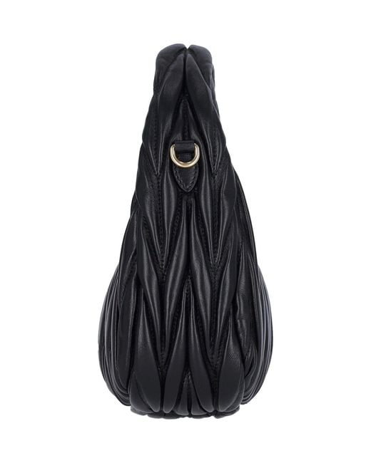 Miu Miu Black Wander Hobo Bag