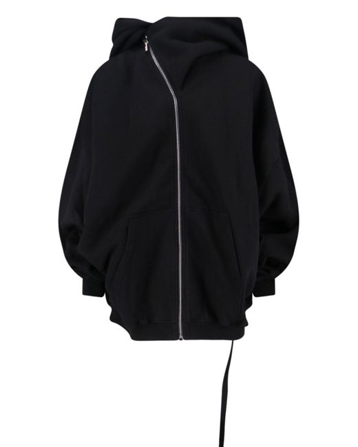 Maxi Felpa Zip di Rick Owens in Blue