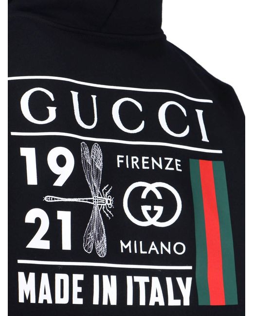 Gucci Blue Hoodie Logo for men