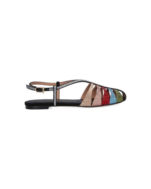 Ferragamo White Playful Multicolour Strappy Sandals With Flat Sole