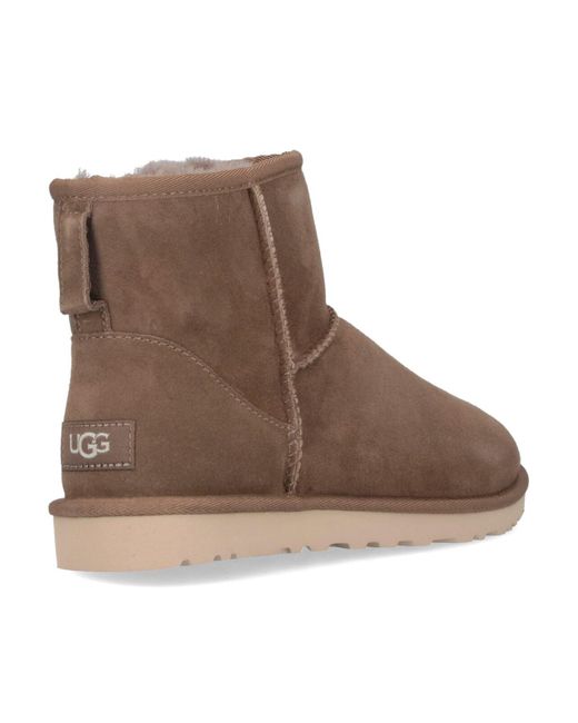 Ugg Brown 'Classic Mini' Ankle Boots
