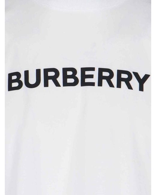 T-Shirt Oversize Logo di Burberry in White da Uomo
