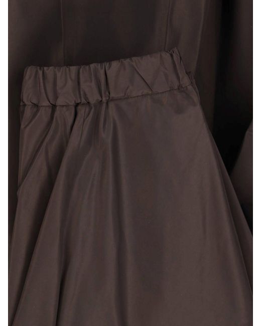 Aspesi Brown 100% Polyester Skirt For