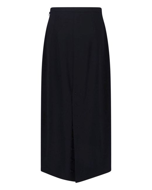 The Row Black Midi Skirt "Edric"