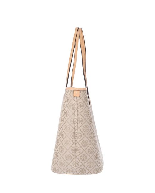Tory Burch Natural Tote Bag "T Monogram"