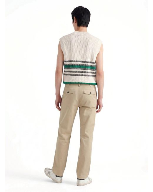 Lacoste White Piqué Cotton Blend Vest for men