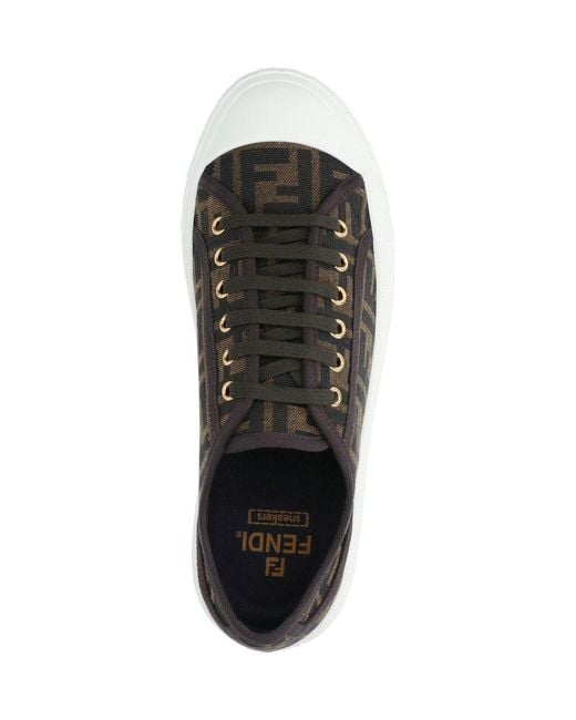 Fendi Brown Trim Sneakers for men