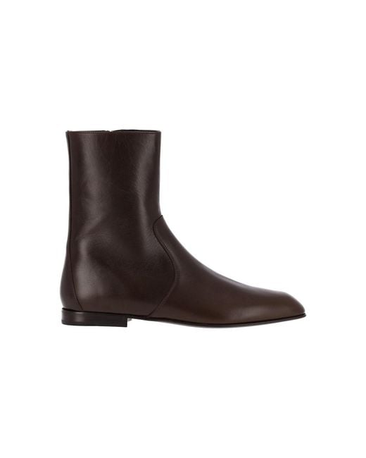 Khaite Brown Ankle Boots "Colt"