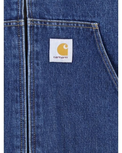 Carhartt Blue Hooded Jacket "Og Active" for men
