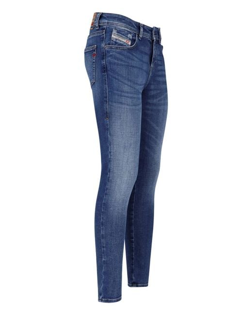 DIESEL Blue Cotton-Modal Stretch Jeans