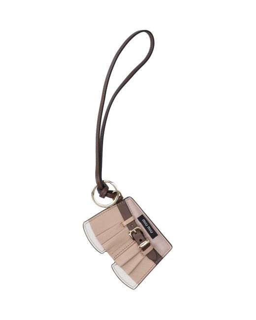 Miu Miu Natural Mini Skirt Keychain Trick