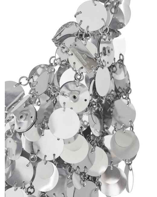 Rabanne Gray Mini Sequined Skirt