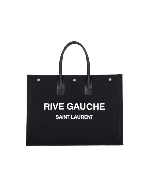 Saint Laurent Black 'rive Gauche Large' Tote Bag for men