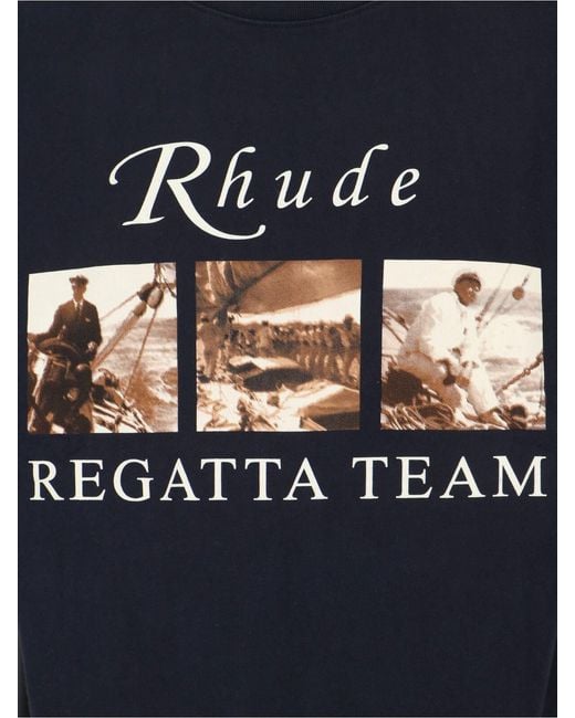 Rhude Blue T-Shirts And Polos Cotton for men