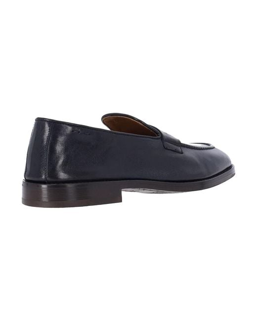 Alexander Hotto Black Leather Loafers for men