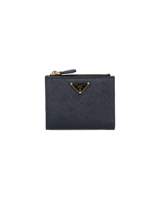 Prada Blue Saffiano Small Wallet