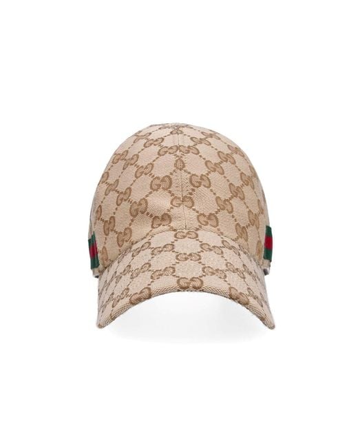 Gucci Natural Baseball Cap "Gg" for men
