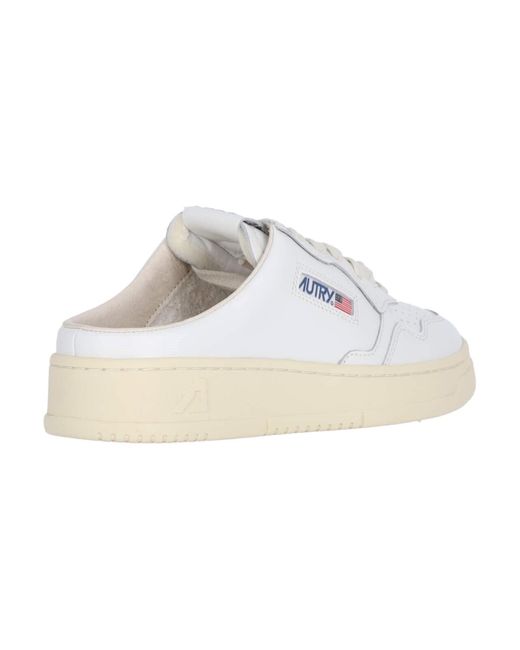 Mules Sneakers "Medalist Low" di Autry in White