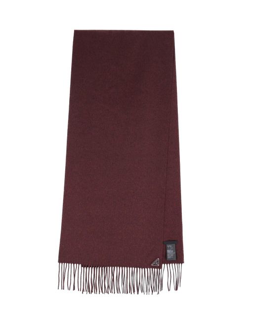 Sciarpa In Seta E Cashmere di Prada in Purple da Uomo