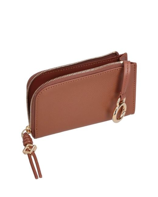 Fendi Brown Cardholder "Ff Diamonds"
