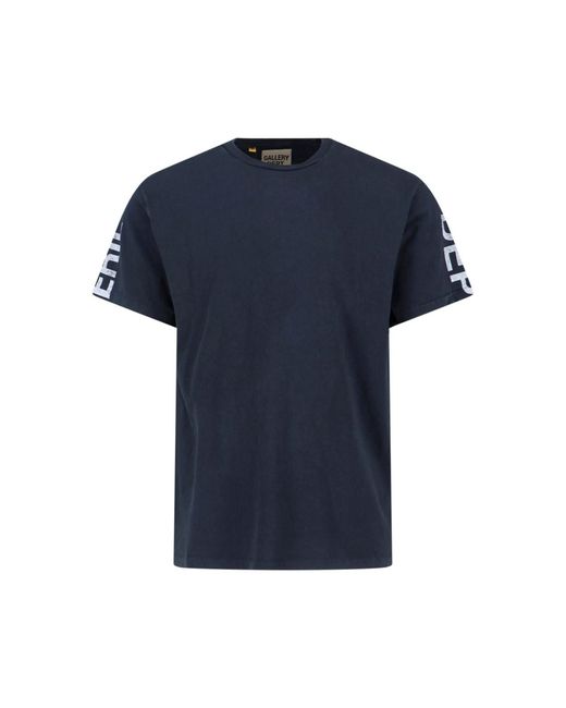 GALLERY DEPT. Blue Contrasting Logo Cotton T-Shirt for men