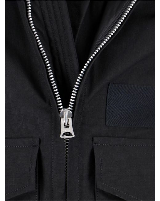 Sacai Black Jackets Cotton for men