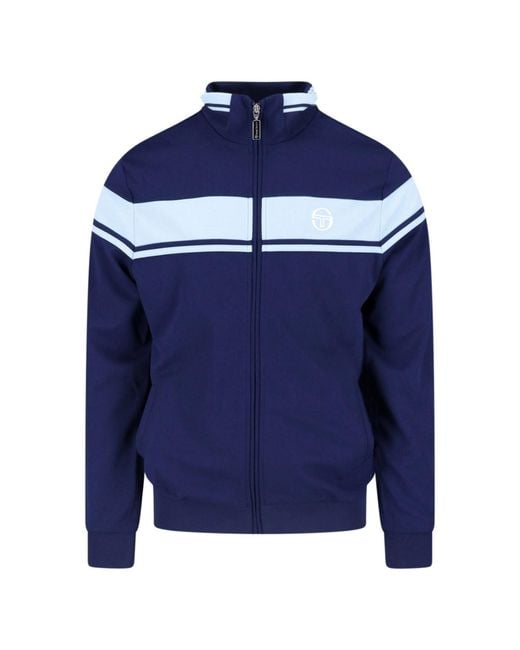 Sergio Tacchini Blue Zip Hoodie "Damarindo" for men