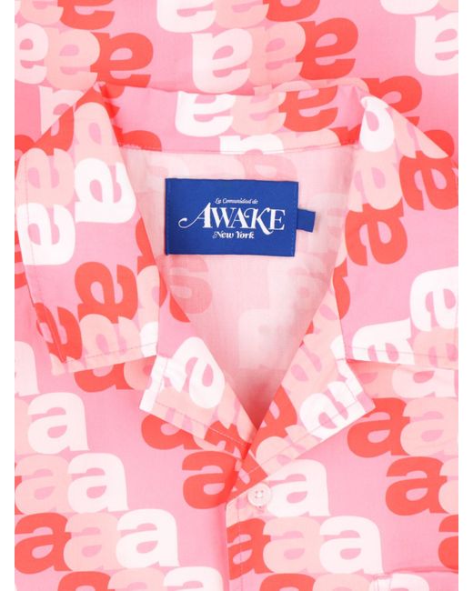AWAKE NY Pink 'triple A Camp' Shirt for men