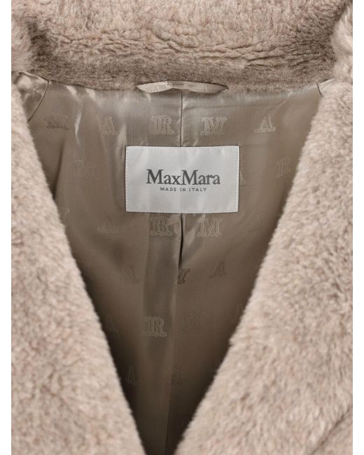 Max Mara Natural 'Teddy Bear Icon' Crop Coat