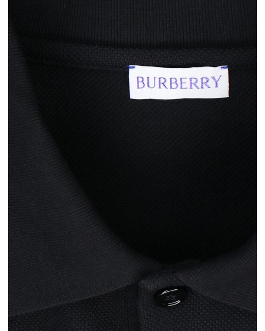 T-Shirt Polo di Burberry in Black da Uomo