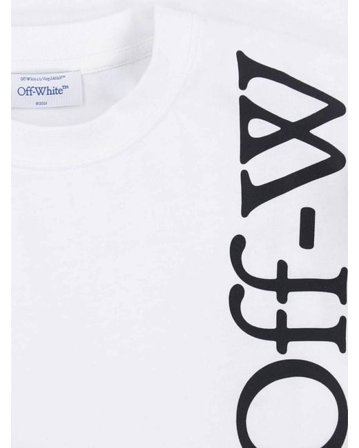 Off-White c/o Virgil Abloh White Distressed 100% Cotton Crewneck T-Shirt for men