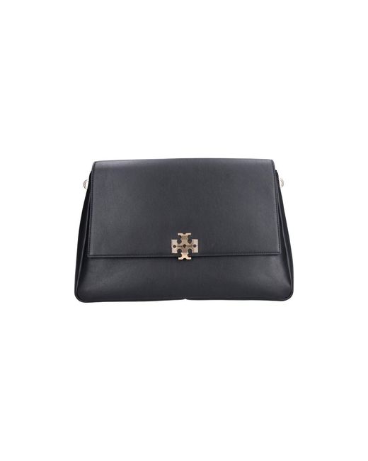 Tory Burch Black Tumbled Cow Leather Shoulder Bag