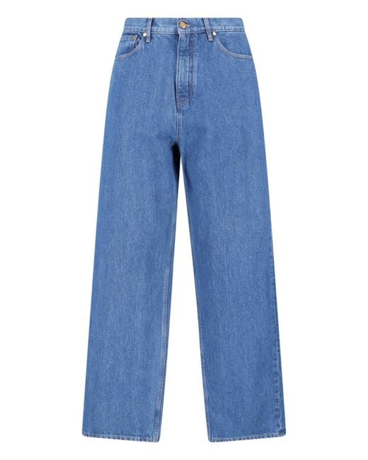 Jil Sander Blue Straight-Leg Classic Five-Pocket Jeans for men