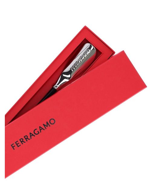 Ferragamo White Shoehorn Logo for men