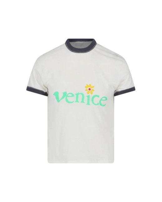 T-Shirt "Venice" di ERL in White da Uomo