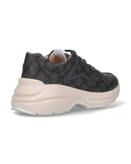Gucci Gray GG Rhyton Sneaker for men