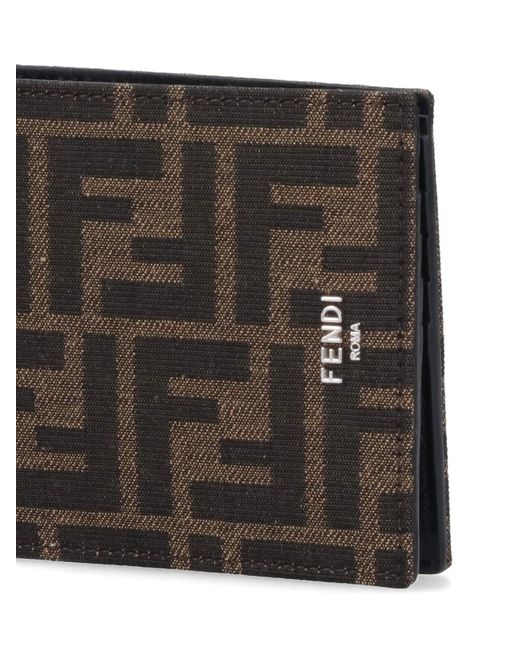 Fendi Black Bi-Fold Wallet "Ff" for men
