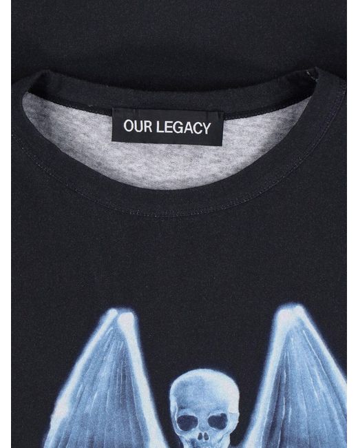Our Legacy Blue Fallen Angel T-Shirt for men