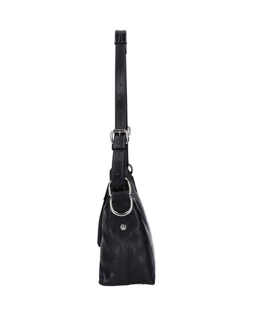 Vivienne Westwood Black Leather Shoulder Bag With Tassel