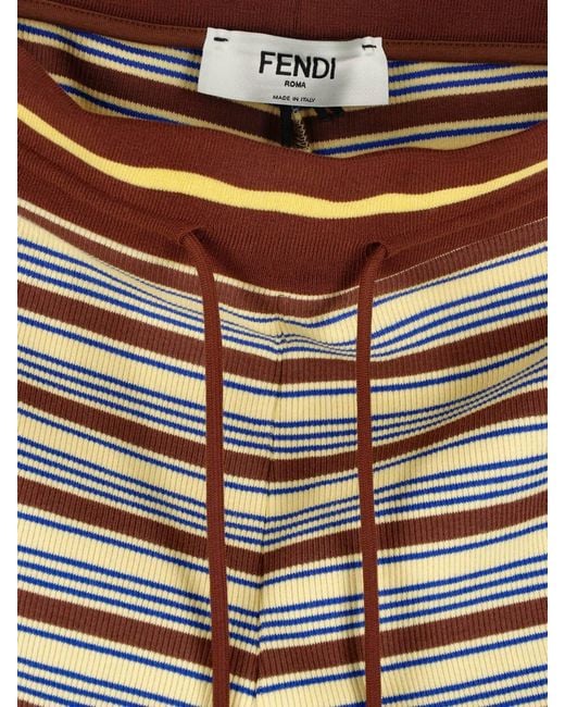 Fendi Blue Cotton Knit Shorts