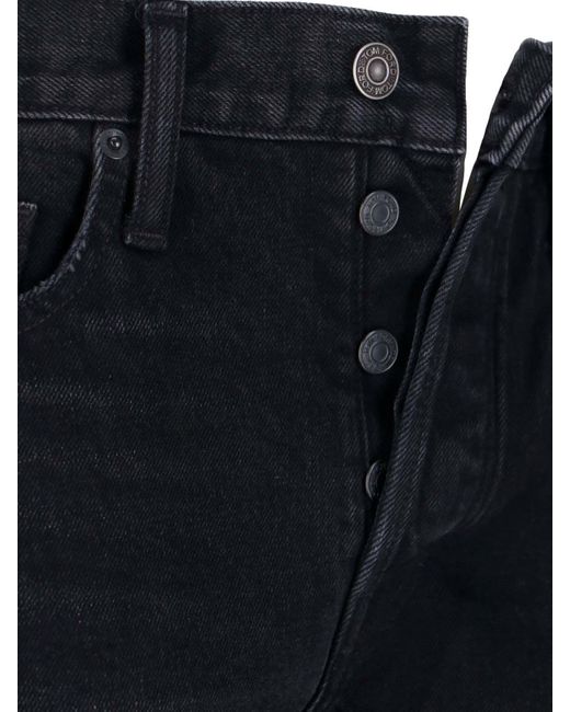 Tom Ford Blue Logo Straight Jeans for men