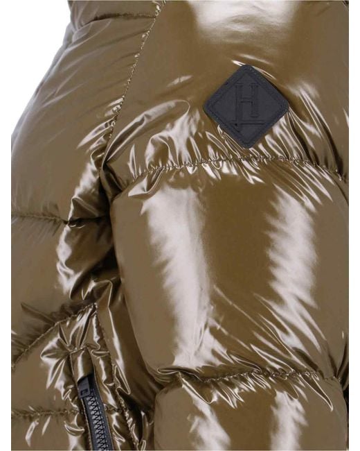 Herno Green Lightweight Down Puffer Jacket With Coated Outer And Soft Lining for men